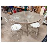 Patio Table with 4 Ice Cream Parlor Chairs