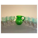 Acrylic Wine Glasses & Pitcher