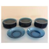 VERECO Blue Tempered Glass Plates