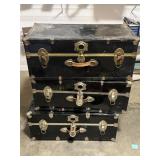 3 Vintage Trunks