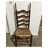 Antique Ladder Back Chair (seat has flaws)