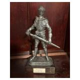 Knight of Armour Statue on Base