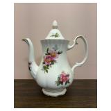 Prairie Rose Fine China Teapot