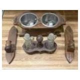 Stainless Steel and Condiment Bowls With Serving