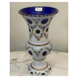 Bohemian Hand-painted and Gilt Cobalt