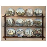 The Twelve Parisian Places of Louis Dali Plate