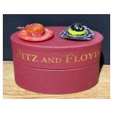 Fitz and Floyd Art Glass  "Hats"