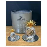 Swarovski Silver Crystal Pineapple Figurines