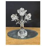 Swarovski Crystal Rose Blossom Figurine