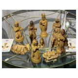 Hand Carved Wood Nativity Set