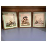 Set of Framed M.I. Hummel Prints