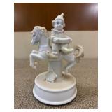 Clown on Horse Musical Figurine