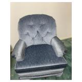 Blue Suede Like Armchair