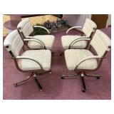 4 Rolling Dining Chairs