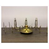 Brass Candle Holder & Collector Plate Stands