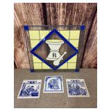 Pharmacy Stained Glass Window Tile & Decor