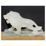 Hand Carved Lion Figurine