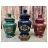 Eli Lilly Colorful Apothecary Jars Set of 3