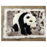 Handmade Alpaca Fur Panda Bear Rug