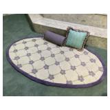 Purple Flower Rug & Pillows