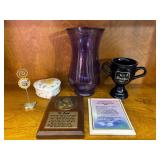 Purple Flower Vase & Home Decor