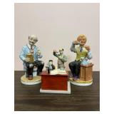 Set of 3 Pharmacist Medical Doctor Figurines