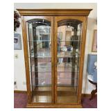 Large Traditional Glass Front Lighted Curio