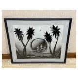 Framed Black & White Palm Tree Wall Art