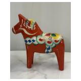 Handcarved Handpainted Wooden Dala Horse &