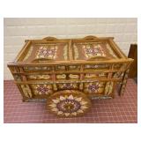 Hand Painted Wooden Replica of a Traditional