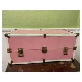 Small Pink Vintage Doll Storage Case