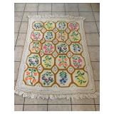 Crocheted Flower Afghan Granny Blanket