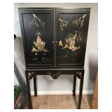 Black Jasper Cabinet with Mirror & Light