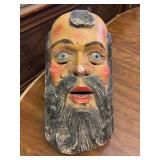 Mexican Folk Art Mask Blue Eyed Man