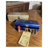 Vintage Metal Fishing & Tool Boxes Set of 2