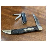 Fish Knife & Vintage Black Pocket Knife