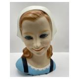 Japanese Hand Painted Lady Bust Figurine