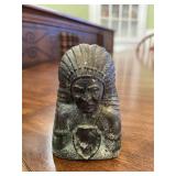 Small Metal Like Native American Indian Bust