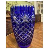 Cobalt Blue Large Art Glass Vase