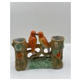 Orange Lovebirds Double Bud Vase
