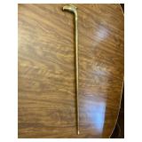 Wood & Brass Bird Head Walking Stick Cane