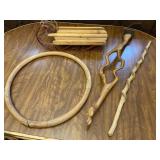 Wooden Mini Sled Hoop Walking Stick Etc