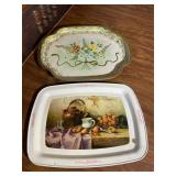Metal Serving Trays Vintage Set of 2