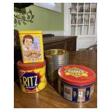 Set of 4 Advertising Metal Cans Inc Ritz