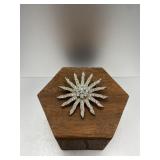 Starburst Rhinestone Ladies Brooch Pin Vintage