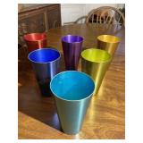Aluminum Drinking Glasses Vintage Tumblers