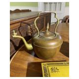 Brass Teapot Planter & Metal Johnston Box