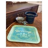 Beverage Tray & Metal Kitchen Items