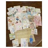 Vintage 1959 Baby Girl Arrival Cards & Telegram