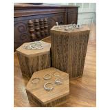 Ladies Fashion Rings All Silver Tone